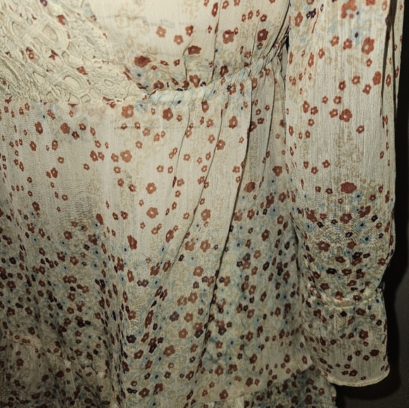 Decree Womans Sheer Long Sleeve Blouse Size S - Picture 4 of 14